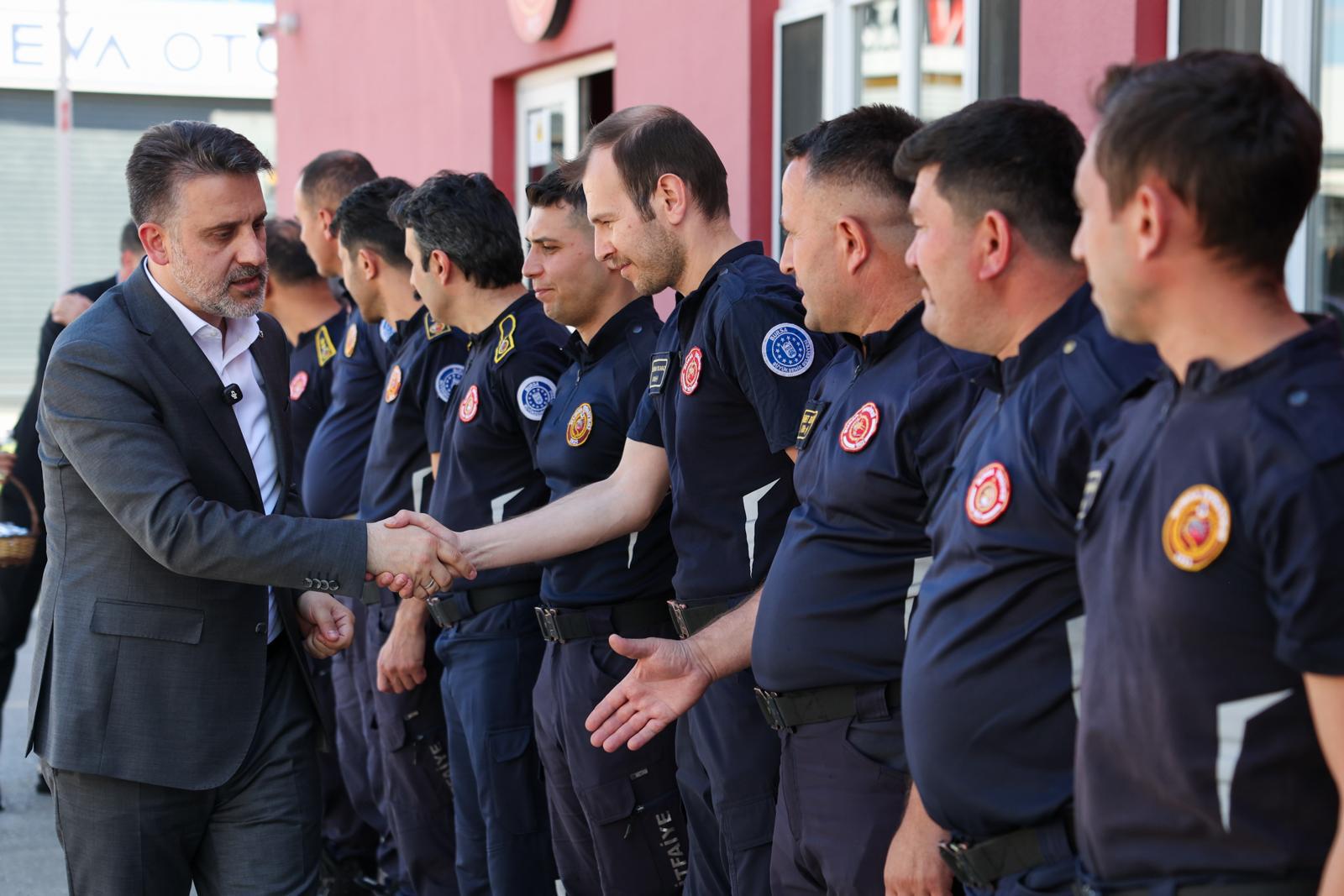 Başkan Vekili Şahin Biba’dan İtfaiye personeli’ne bayram ziyareti