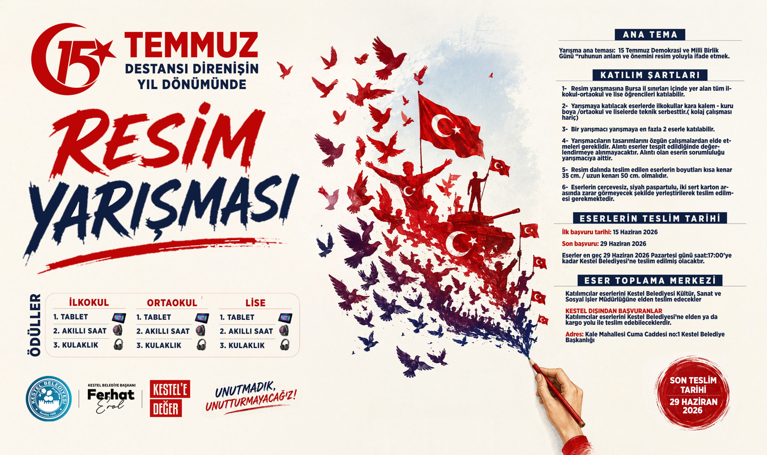 Kestel Belediyesi İle 15 Temmuz Ruhu Resimlerde Yaşayacak