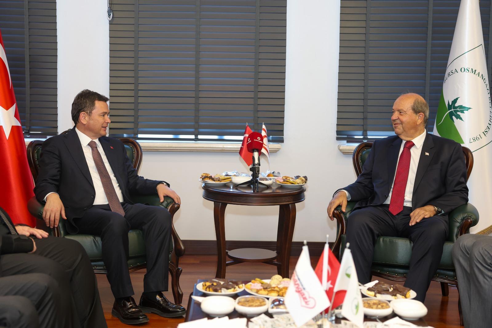 Başkan Erkan Aydın, KKTC 5. Cumhurbaşkanı Ersin Tatar’ı Ağırladı