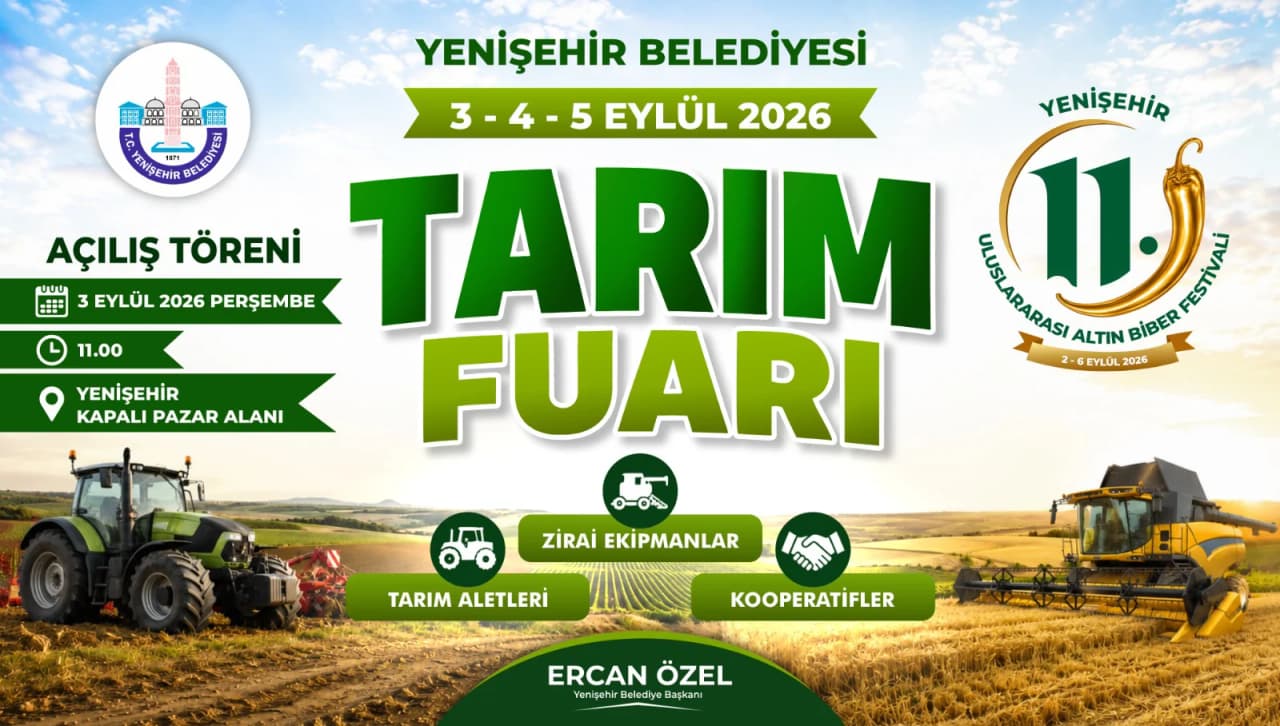 Yenişehir’de tarım fuarı için başvurular başladı